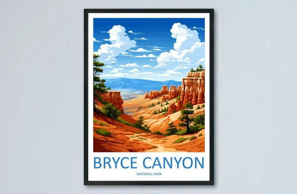 Bryce Canyon National Park Travel Poster, National Park