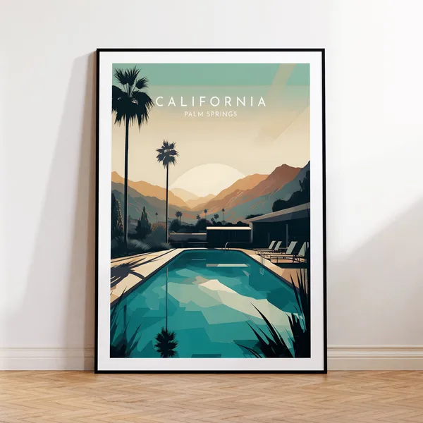 Palm Springs Travel Poster, California Home Decor