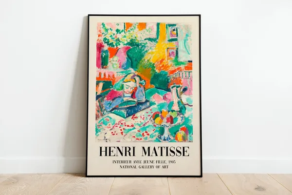 Matisse Girl Reading Modern Exhibition Art Print