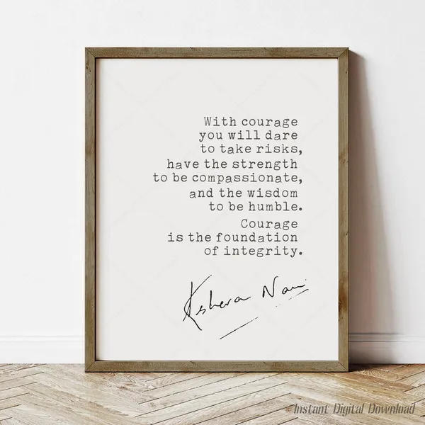 With Courage You Will Dare, Keshavan Nair Art Print