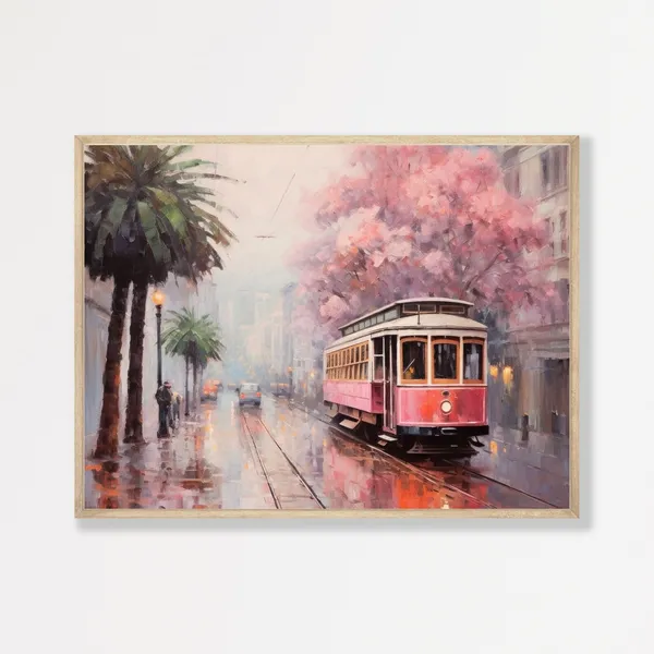 San Francisco Retro Pastel Vintage Art Print