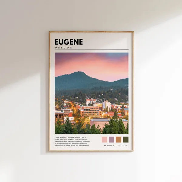 Eugene Oregon Travel Poster