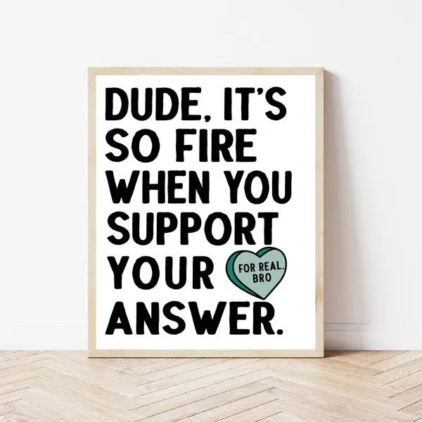 English Classroom Wall Art Print, Groovy Slang