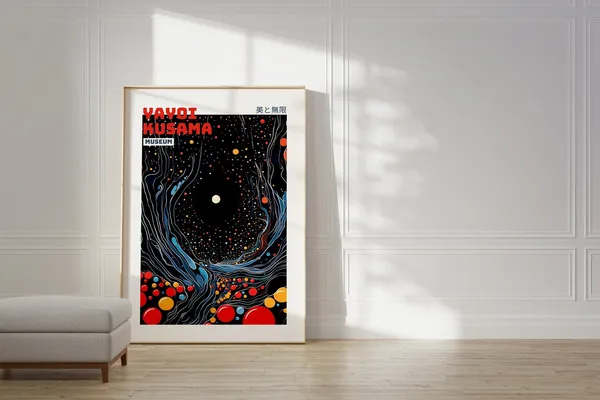 Yayoi Kusama Abstract Japandi Gallery Wall Art Print