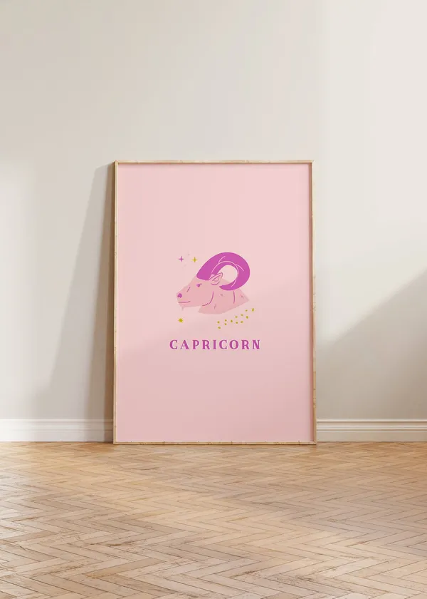 Capricorn Horoscope Zodiac Sign Art Print