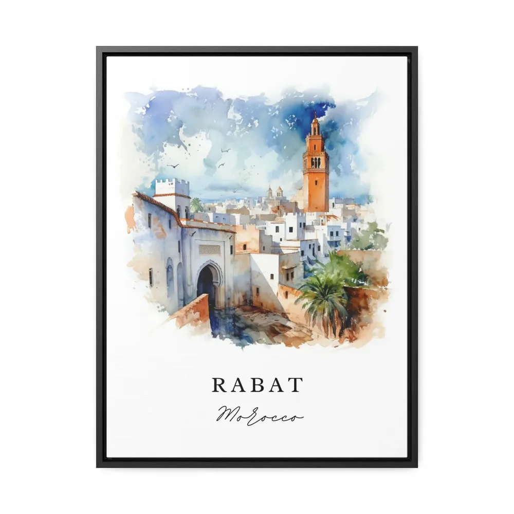 Rabat Morocco Travel Poster, Custom Text Personalized - Image 2
