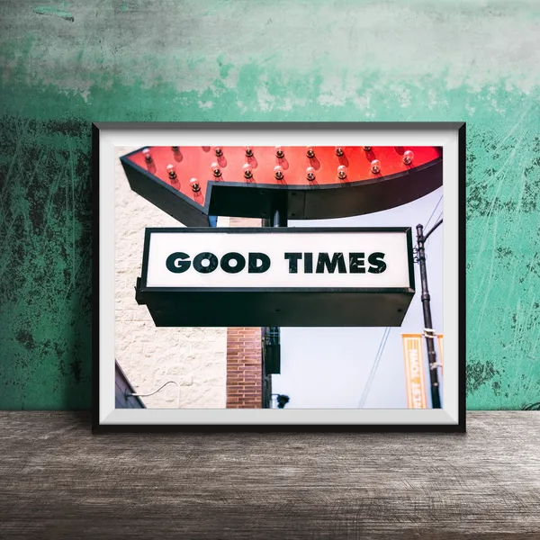 Good Times Photography Word Art Poster, Home Decor