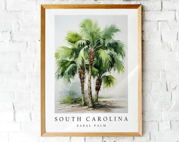 Sabal Palm, South Carolina State Tree Art Print