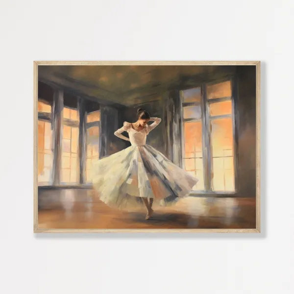 Vintage Ballet Dance Art Print, Girly Bedroom Decor
