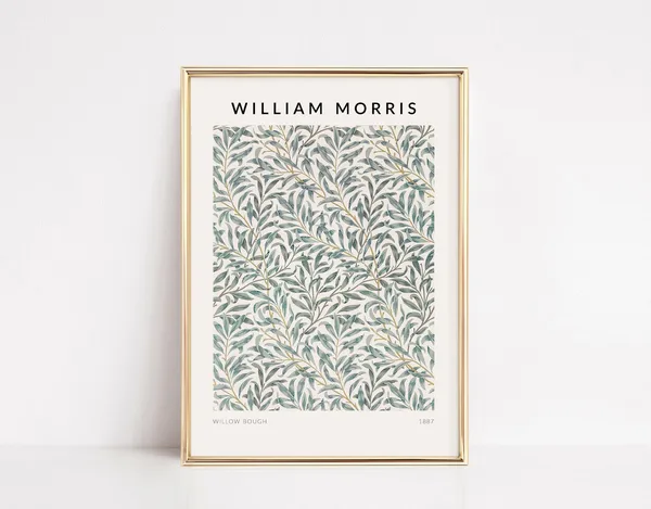 William Morris Mid Century Exhibition Poster Art Print