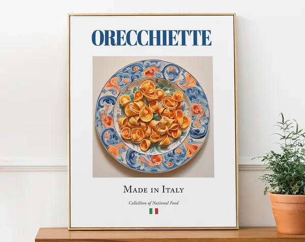 Orecchiette On Maiolica Tile Plate, Kitchen Art Print