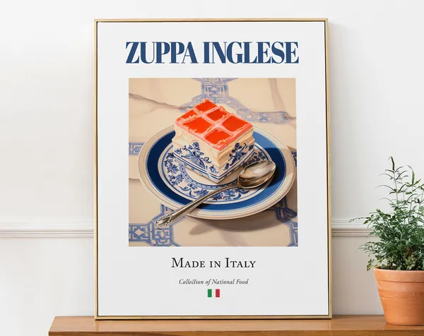 Zuppa Inglese on Maiolica Tile Plate Art Print