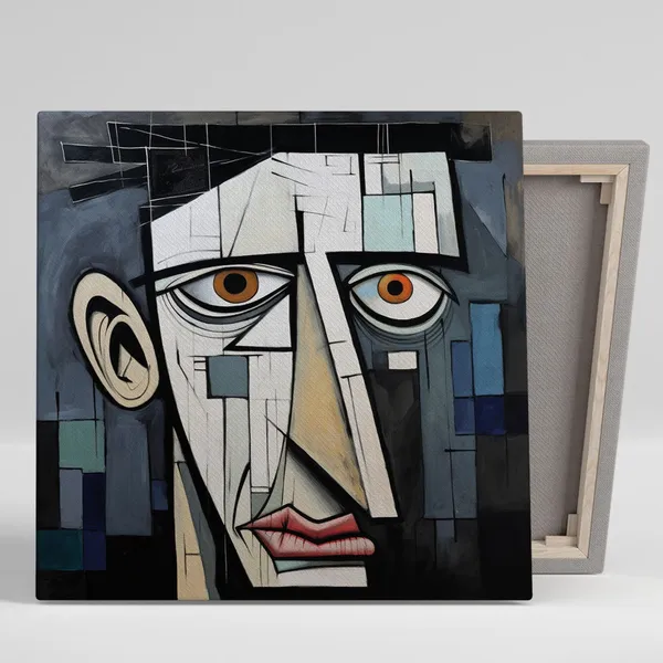 Abstract Face Wall Art, Modern Contemporary Poster