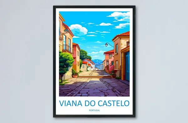 Vianna Do Castelo Travel Poster, Portugal Wall Art
