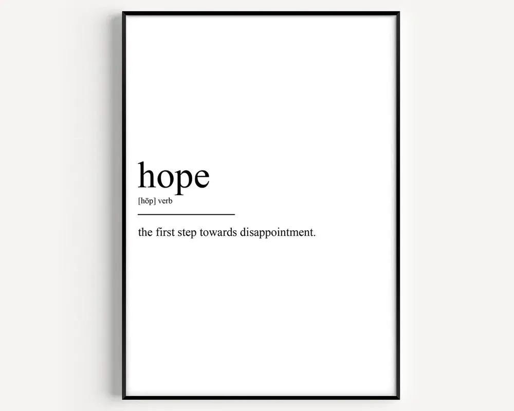 Hope Definition Poster Print