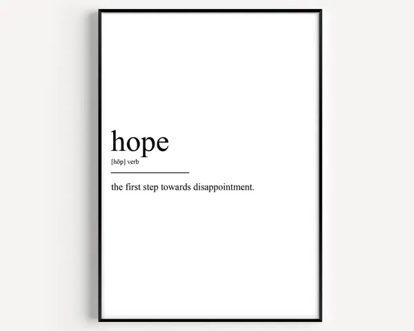 Hope Definition Poster Print