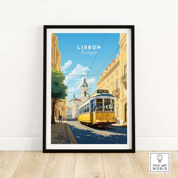 Lisbon Travel Poster Art Print, Europe Favorite