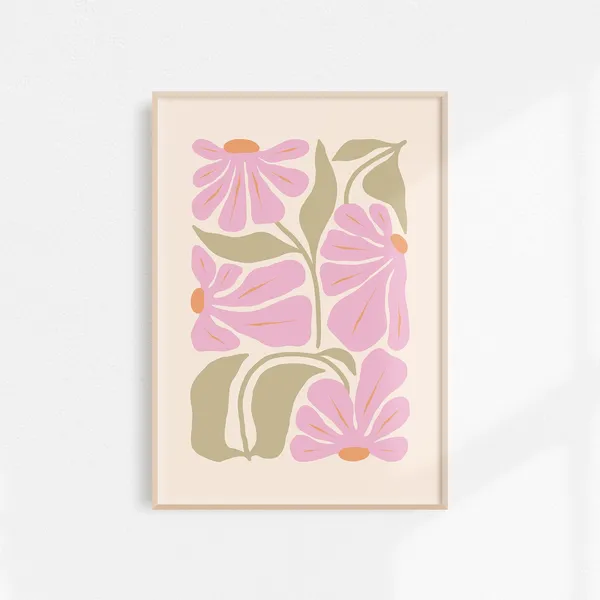 Floral Hippy Groovy Flower Market Art Print