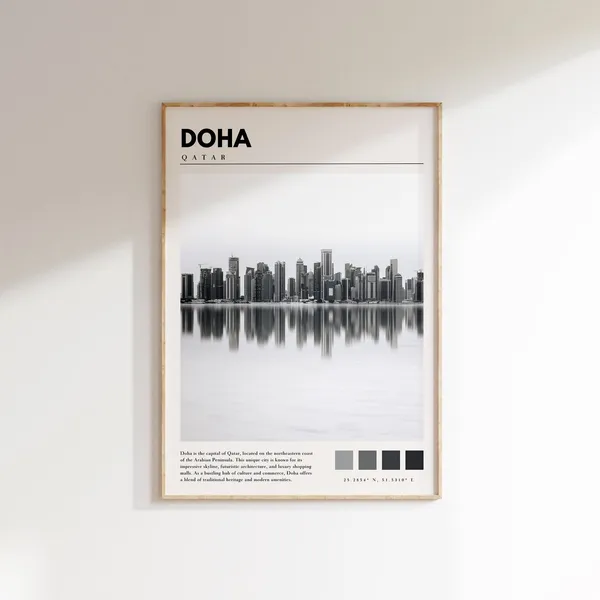 Doha Qatar Photo Wall Art, Travel Poster