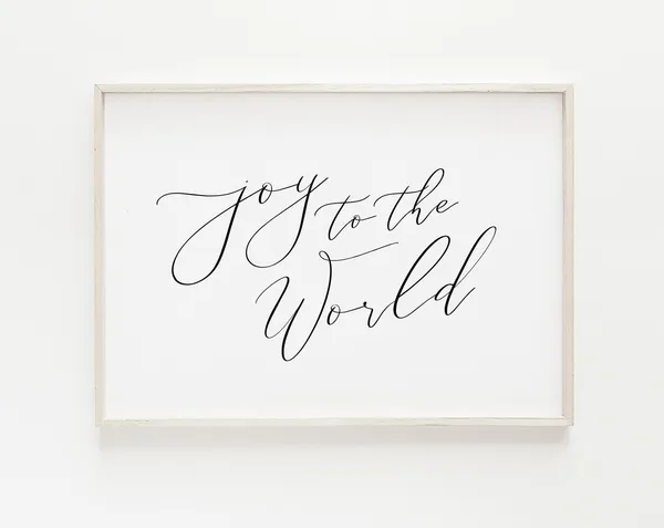 Joy To The World Christmas Poster, Modern Decor