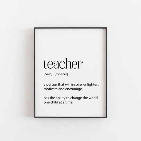 End Of Year Teacher Appreciation Definition Art Print