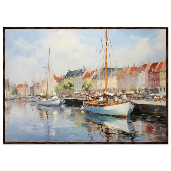 Copenhagen Impressionism Oil Painting Travel Poster