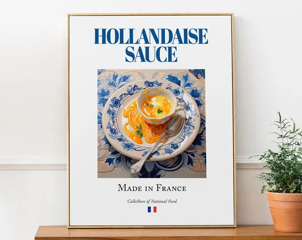 Hollandaise Sauce on Maiolica Tile Plate Art Print