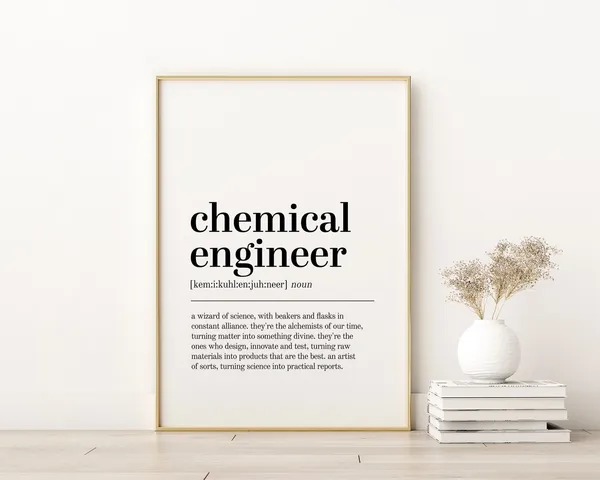 Chemical Engineer Definition Art Print, Birthday Gift