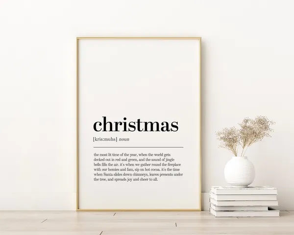 Christmas Definition Retro Minimalist Art Print