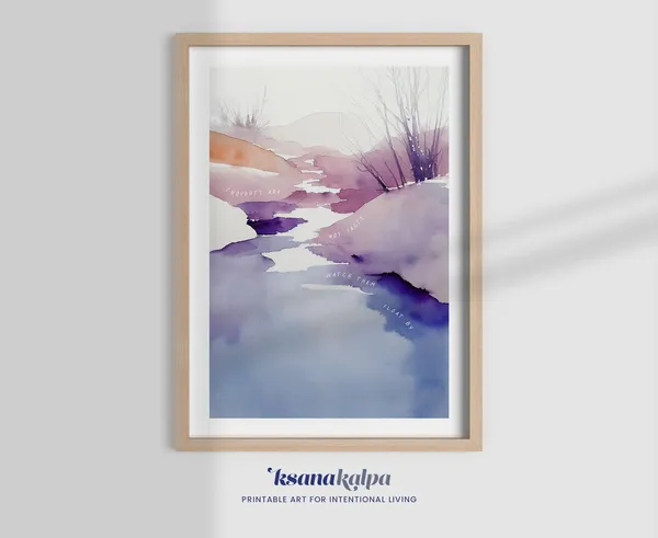 Watch Thoughts Float By Therapy Office Art Print