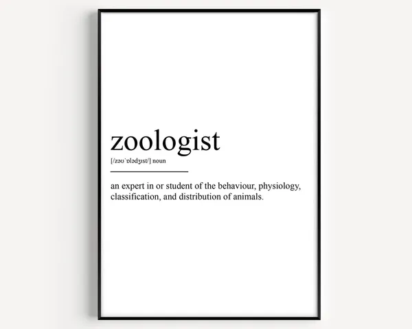 Zoologist Definition Poster
