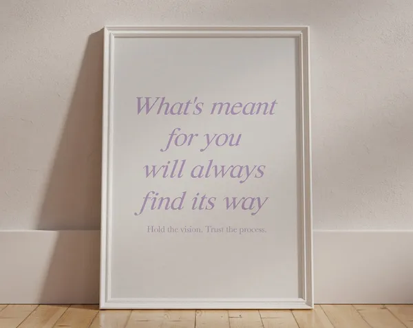 Purple Minimalist Positive Affirmation Art Print