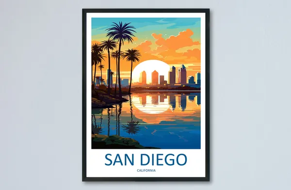 San Diego Home Decor Travel Poster