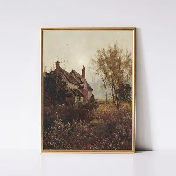 Vintage Fall Prints, Rustic Farmhouse Wall Art Print