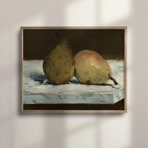 Classic Pear Still Life Vintage Kitchen Art Print
