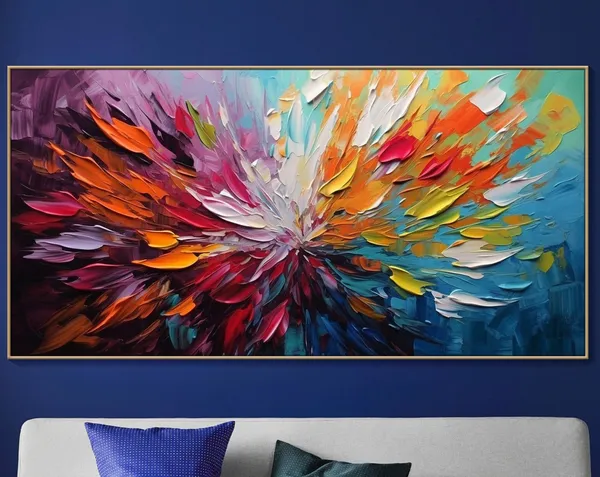 Colorful Flower Abstract Oil Living Room Poster