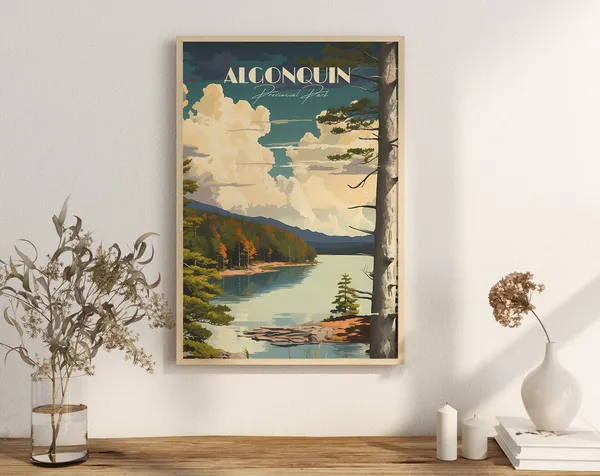 Algonquin Provincial Park Ontario Travel Poster