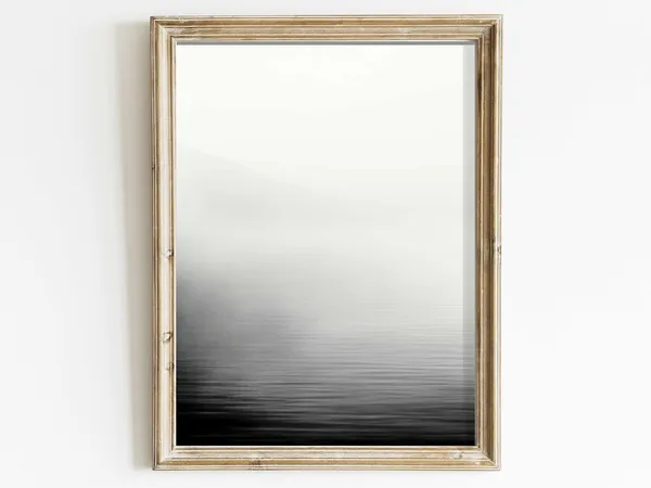 Abstract Watercolor Lake Mountain Art Print