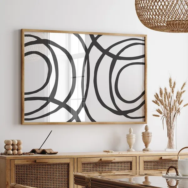 Organic Lines Minimalist Abstract Wall Art Print