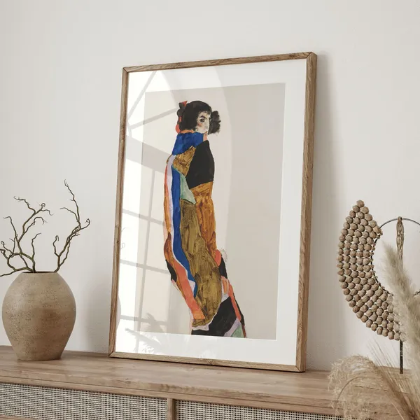 Egon Schiele Woman Portrait Retro Style Art Print