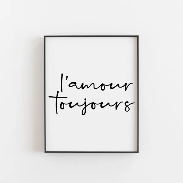 French Lamour Toujours Romantic Art Print
