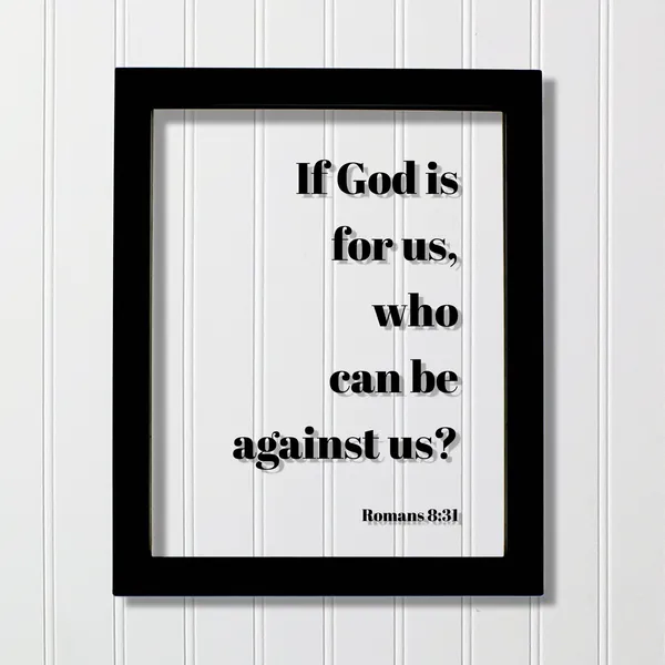 Romans 8:31 Faith Scripture Art Print, Christian Home Decor
