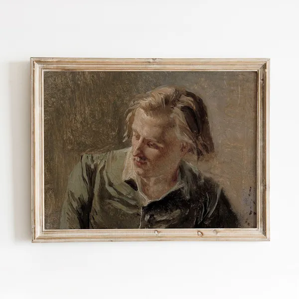 Portrait Of A Young Man Vintage Portrait Art Print