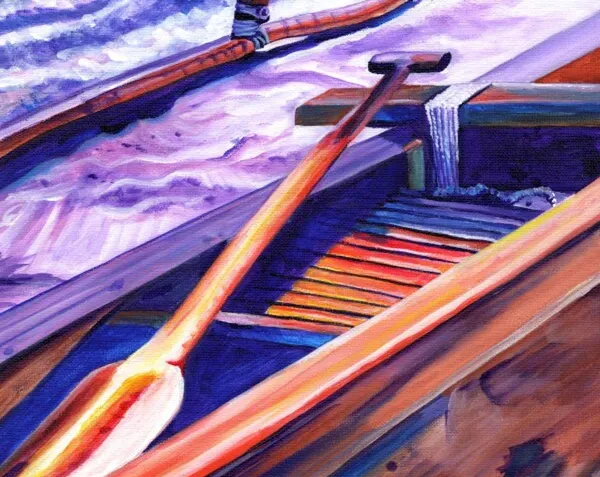 Hawaiian Canoe Kauai - Tropical Art Print