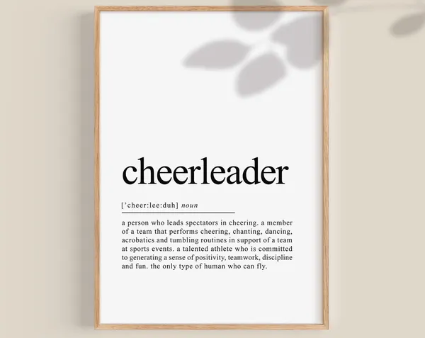 Cheer Girl Poster, Teen Room Decor Wall Art Print