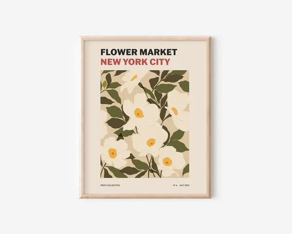 Flower Market Wild Rose Botanical Art Print