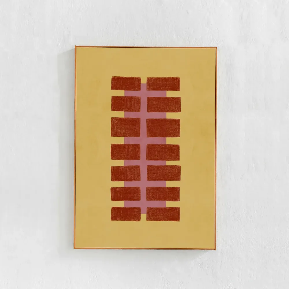 Abstract Geometric Poster Print, Contemporary Colorblock
