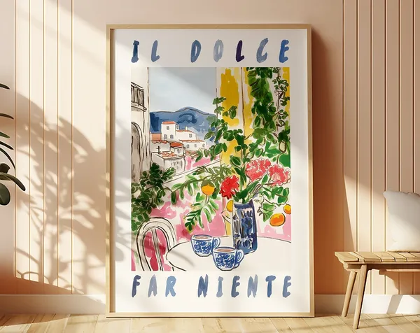 Il Dolce Far Niente Italy Kitchen Art Print