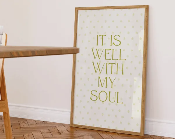 It Is Well With My Soul Minimalist Christian Print