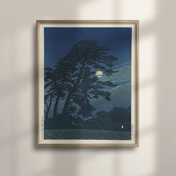 Full Moon In Magome, Kawase Hasui Art Print